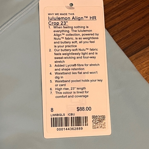 Lululemon Align ™ HR Crop 23" - Picture 2 of 3